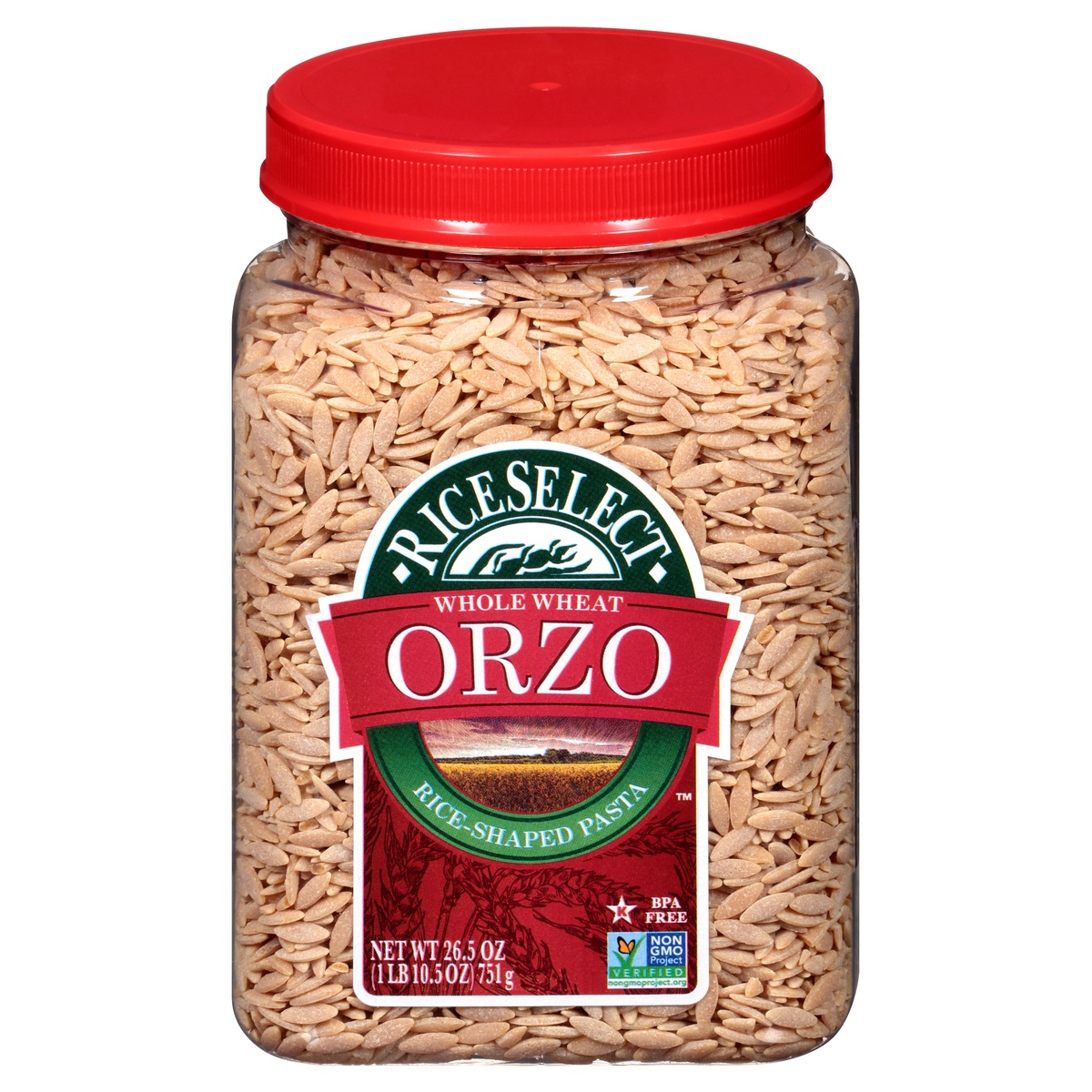 slide 1 of 8, RiceSelect Orzo Whole Wheat Pasta, 26.5 oz