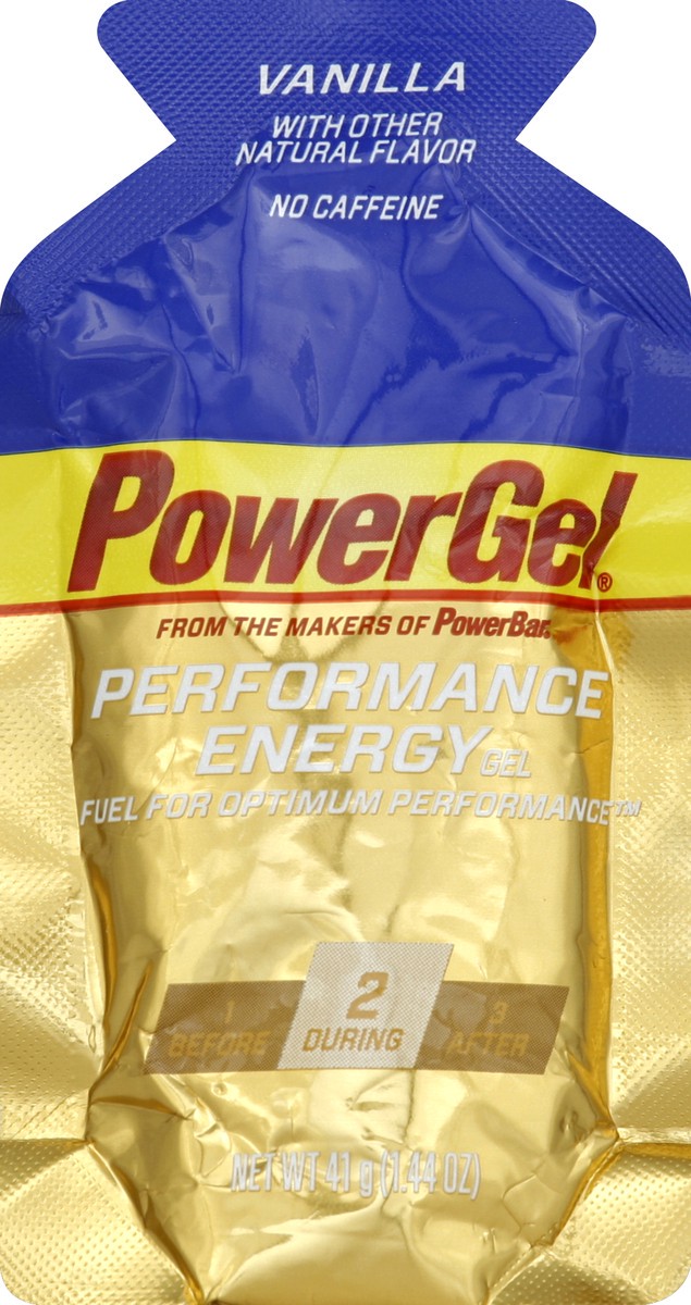 slide 2 of 3, PowerBar Powergel Vanilla Performance Energy Gel, 1.44 oz