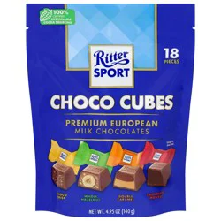 Ritter Sport Choco Cubes Premium European Assorted Milk Chocolates 18 ct