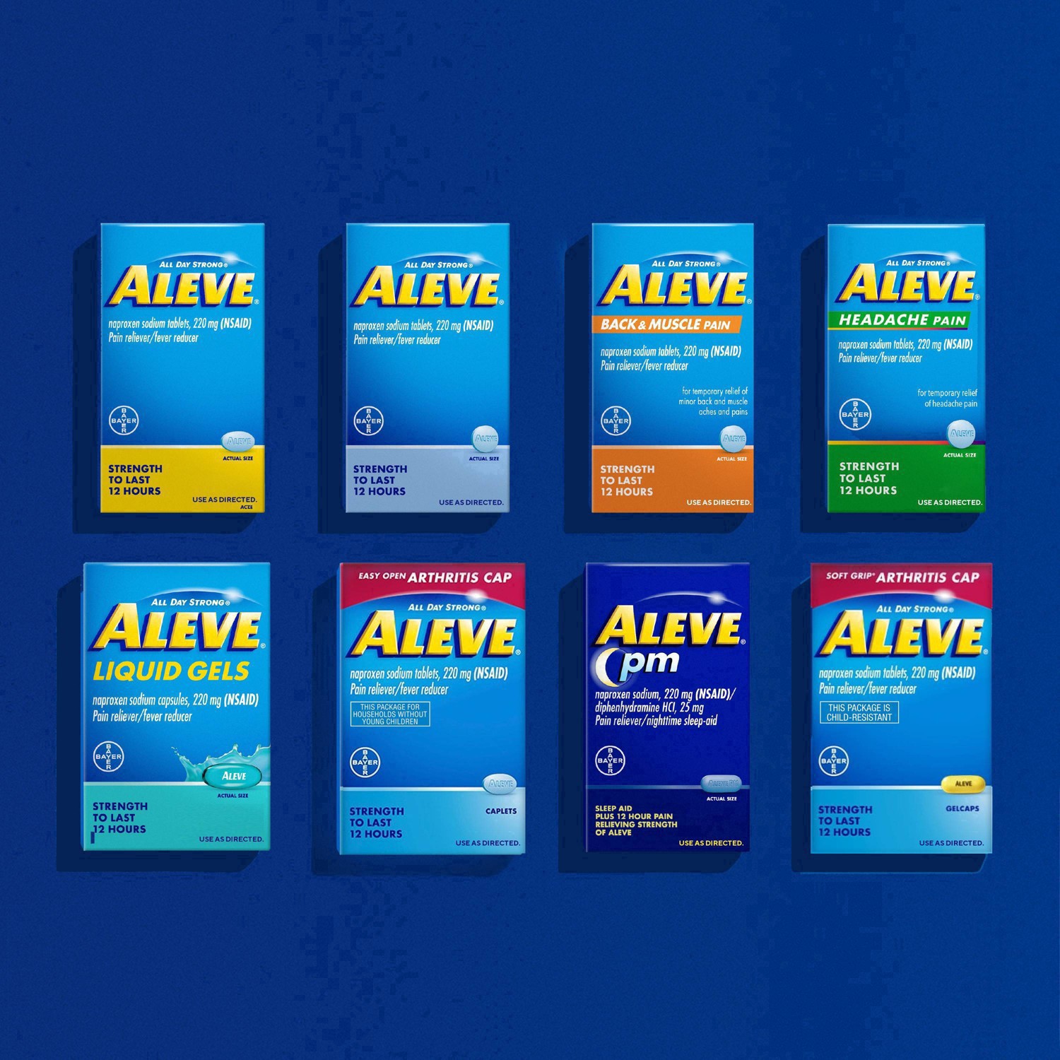 slide 28 of 44, Aleve PM Pain Reliever/Nighttime Sleep-Aid Caplets 50 ea Box, 50 ct