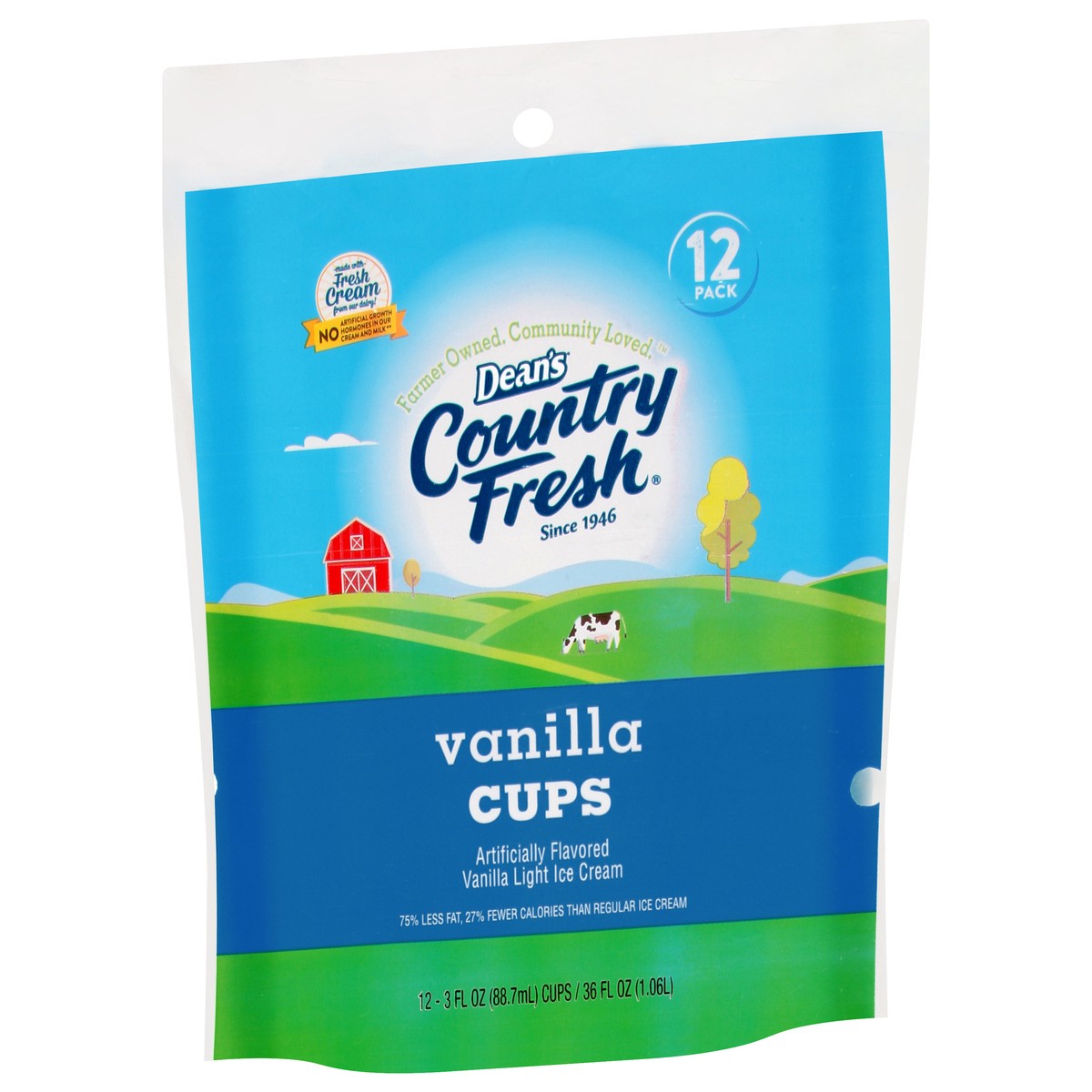 slide 7 of 14, Country Fresh Light Vanilla Ice Cream Cups 12 - 3 fl oz Packs, 12 ct