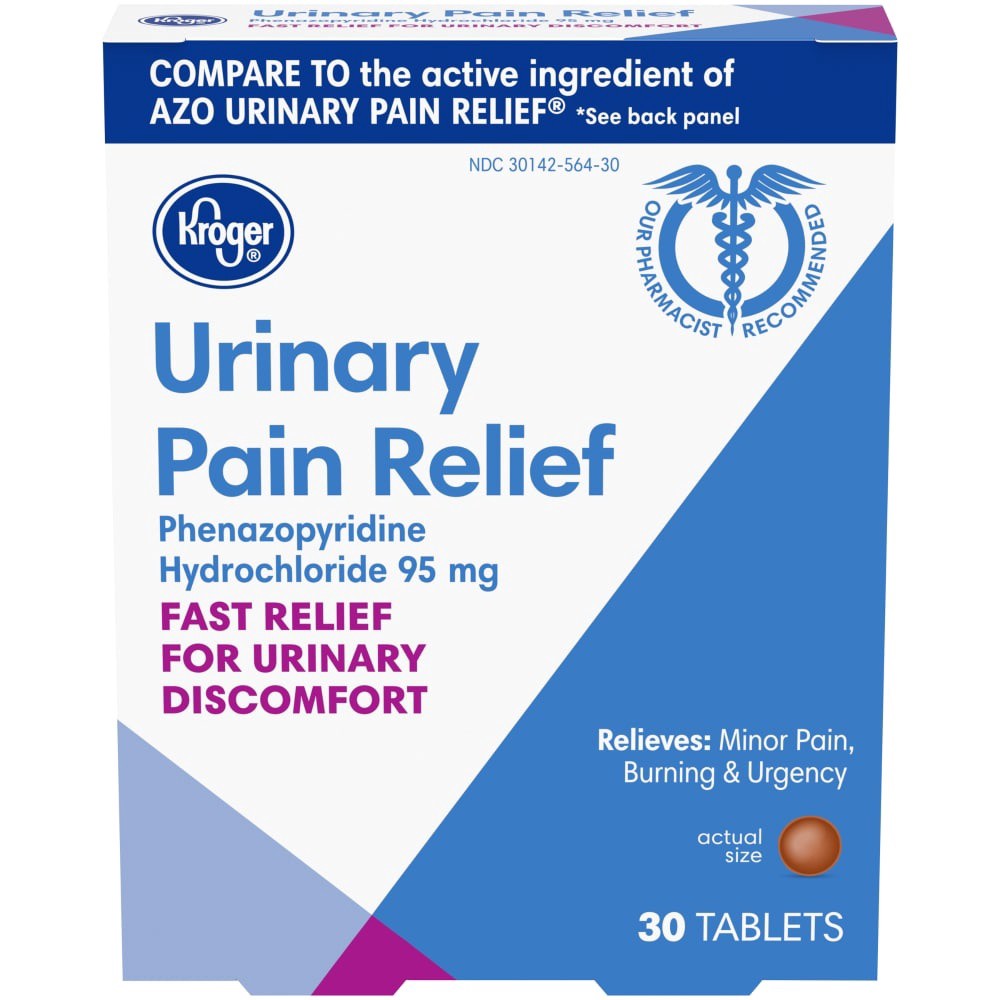 slide 2 of 3, Kroger Urinary Pain Relief, 30 ct