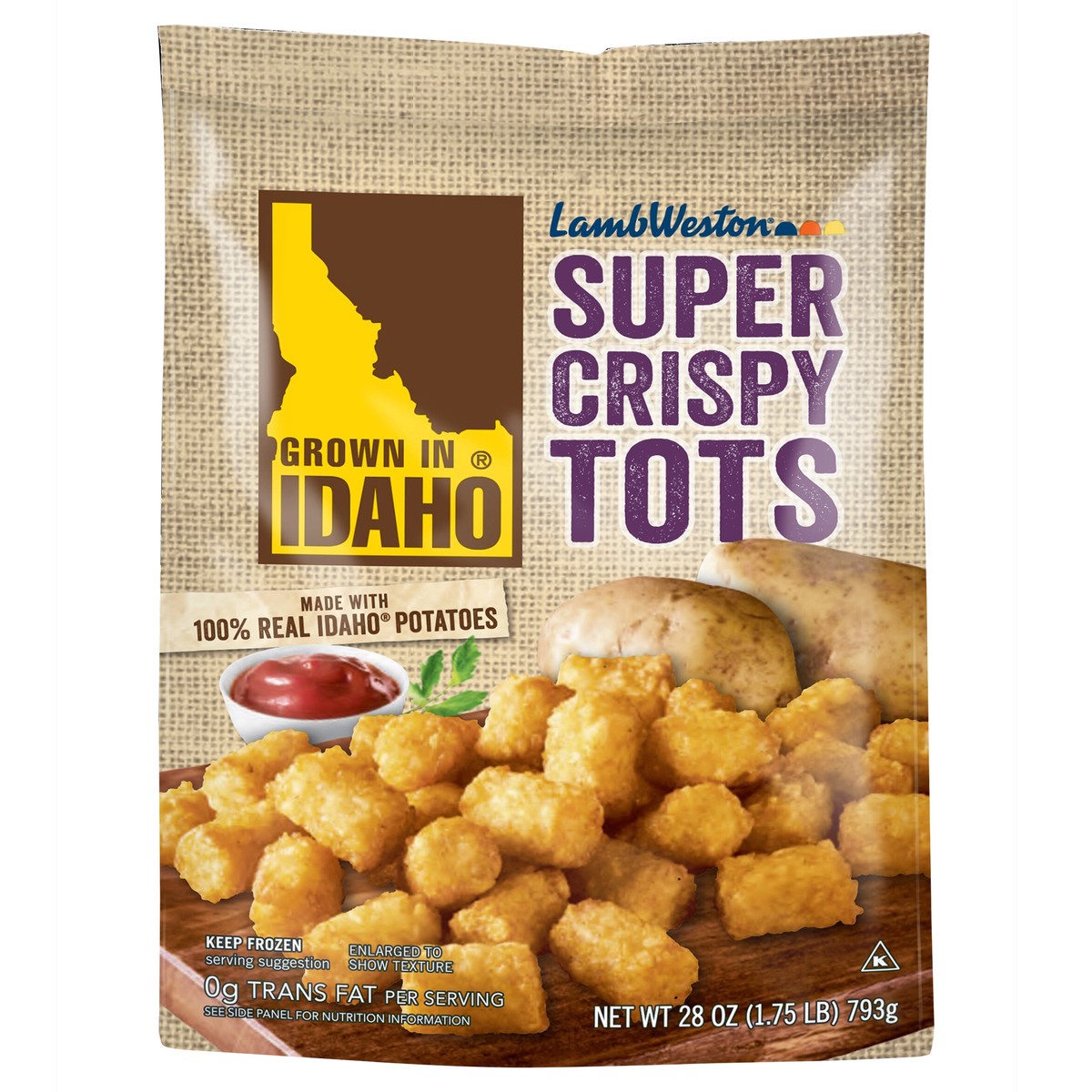 slide 1 of 13, Idaho Spuds Grown In Idaho Super Crispy Tots 28 oz, 28 oz