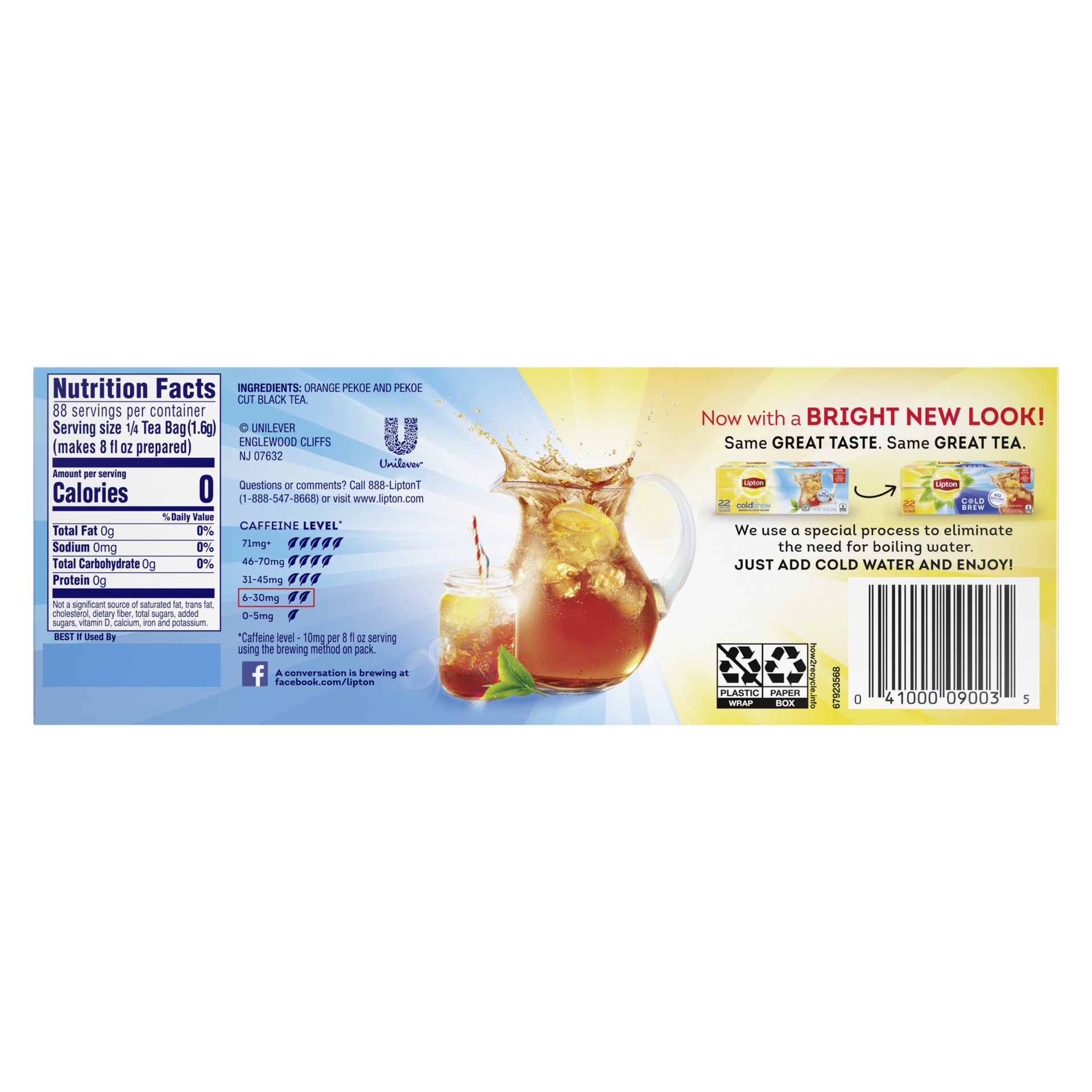 slide 3 of 4, Lipton Cold Brew Family Size Black Iced Tea Bags - 22 ct, 22 ct