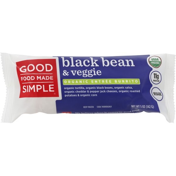 slide 1 of 1, Good Food Made Simple Burrito Blackbean Vegetable Entree, 5 oz