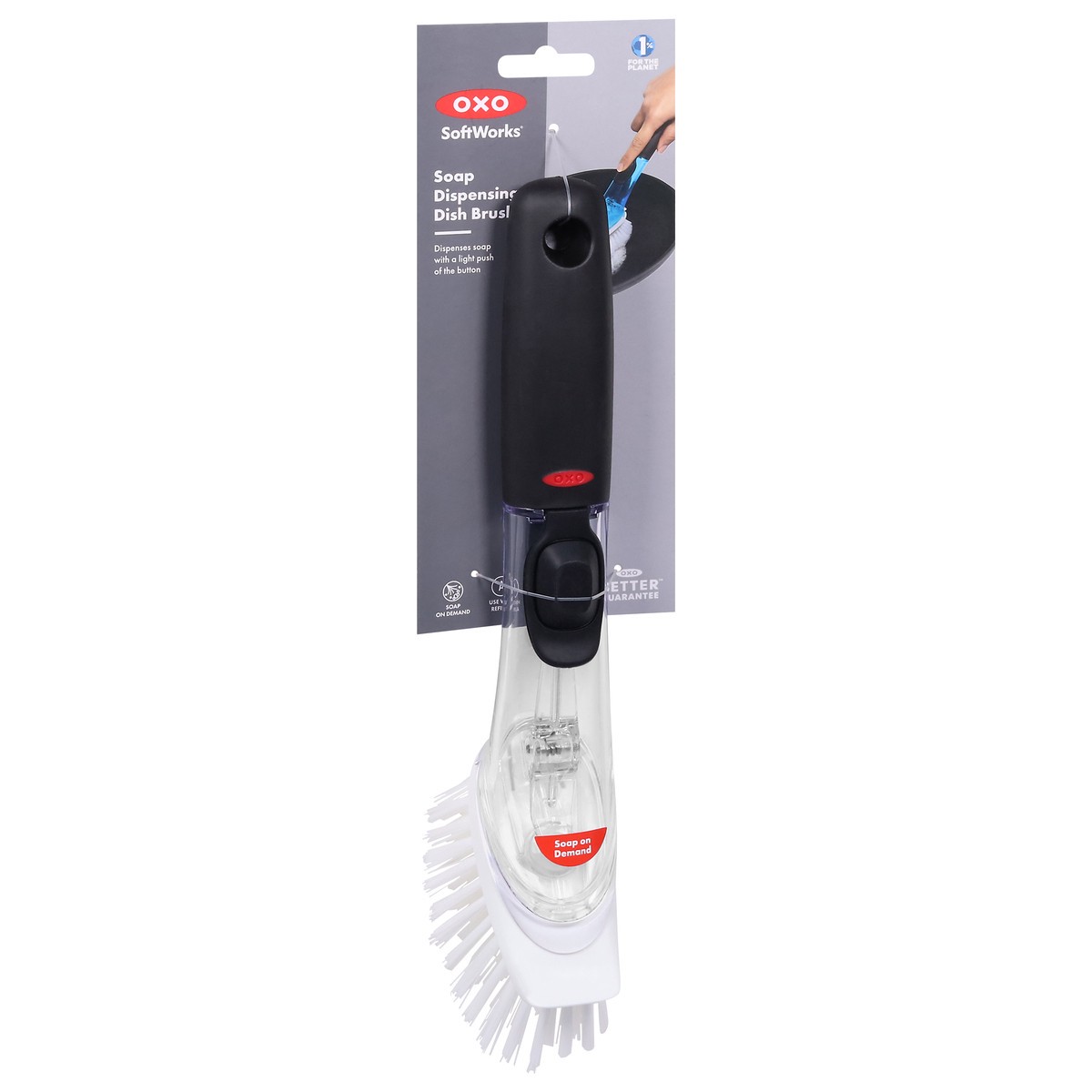 slide 5 of 12, OXO SoftWorks Soap Dispensing Dish Brush 1 Each, 1 ct