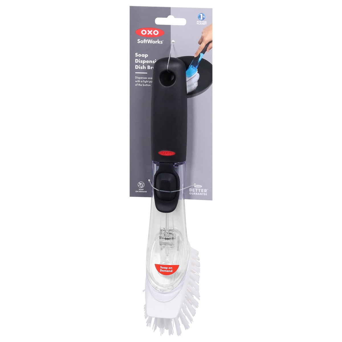 slide 3 of 12, OXO SoftWorks Soap Dispensing Dish Brush 1 Each, 1 ct