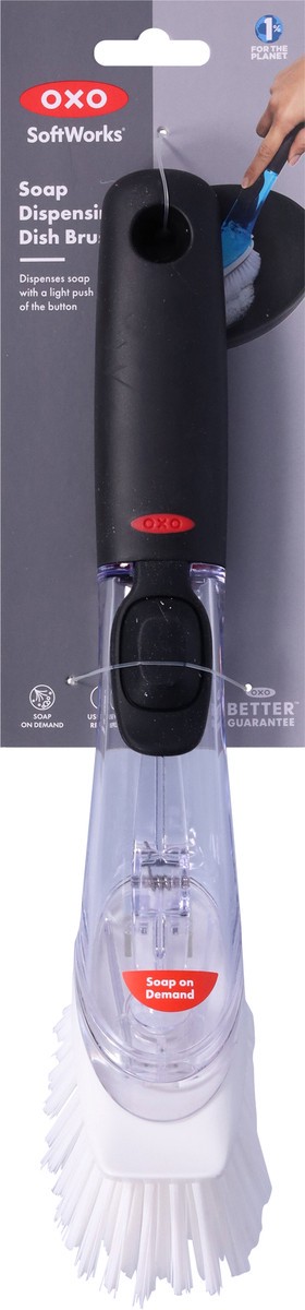 slide 9 of 12, OXO SoftWorks Soap Dispensing Dish Brush 1 Each, 1 ct