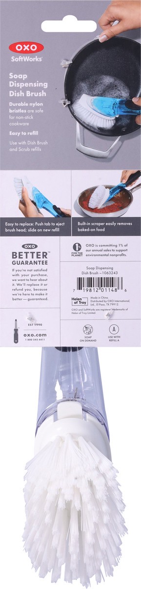 slide 7 of 12, OXO SoftWorks Soap Dispensing Dish Brush 1 Each, 1 ct