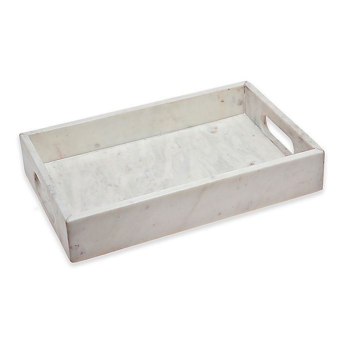 slide 1 of 1, Godinger Marble Rectangular Tray, 16 in x 12 in