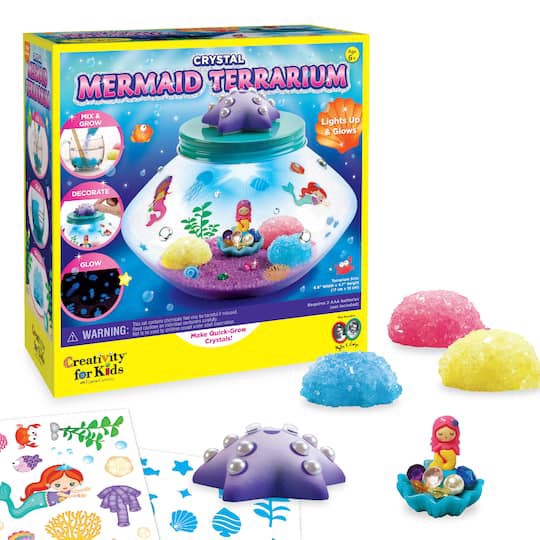 slide 1 of 15, Faber-Castell Creativity For Kids Crystal Mermaid Terrarium Kit, 6.6 in x 4.7 in