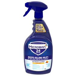 Microban 24 Hour Bathroom Cleaner and Sanitizing Spray, Citrus Scent, 32 fl oz