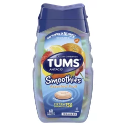 Tums Smoothies Assorted Fruit Extra Strength Antacid