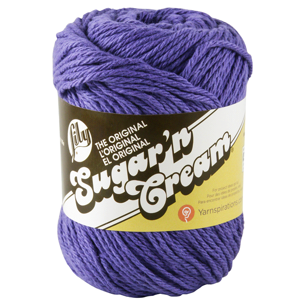 slide 1 of 1, Lily Sugar 'n Cream Yarn - Grape, 1 ct