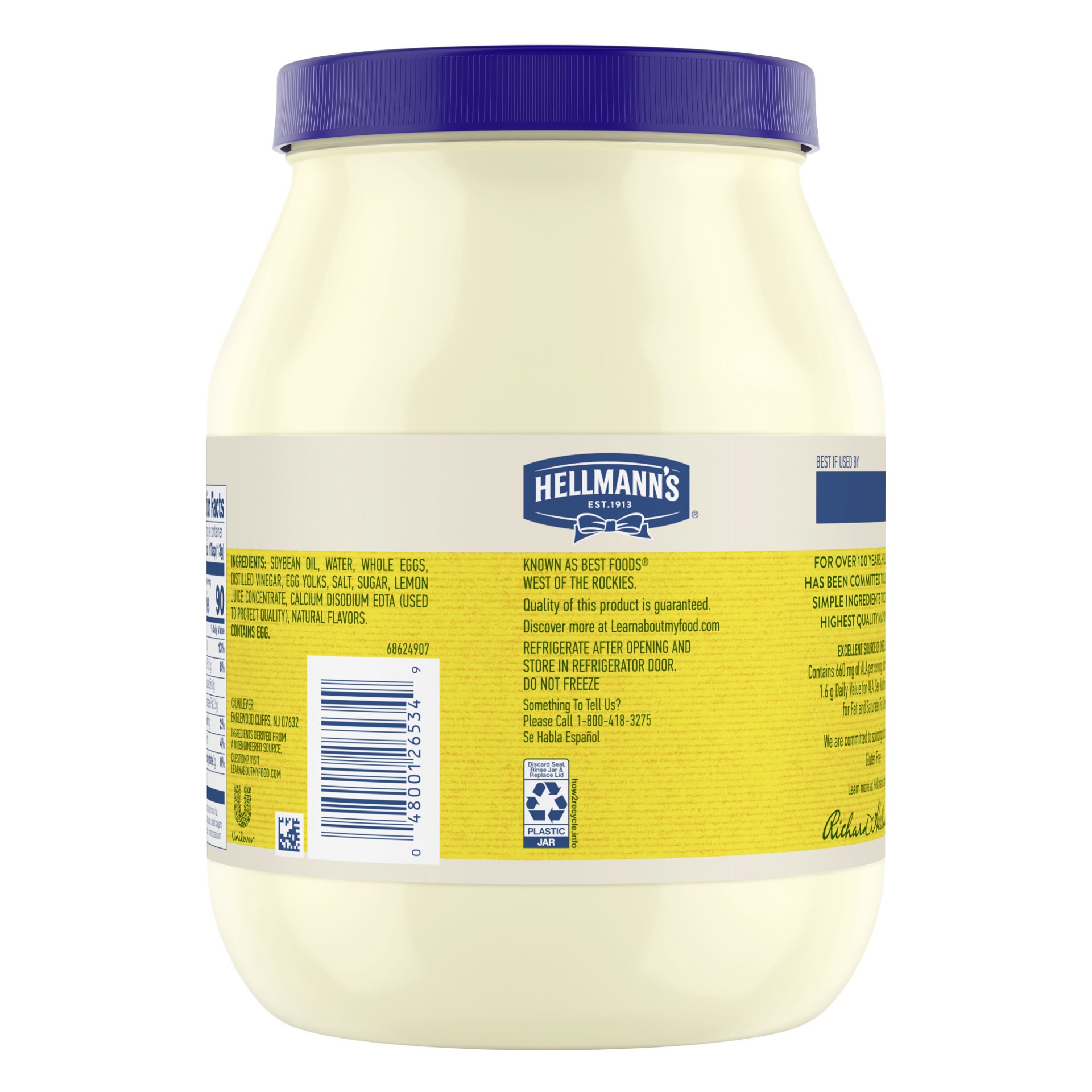 slide 2 of 4, Hellmann's Hellmanns Real Mayonnaise, 64 fl oz