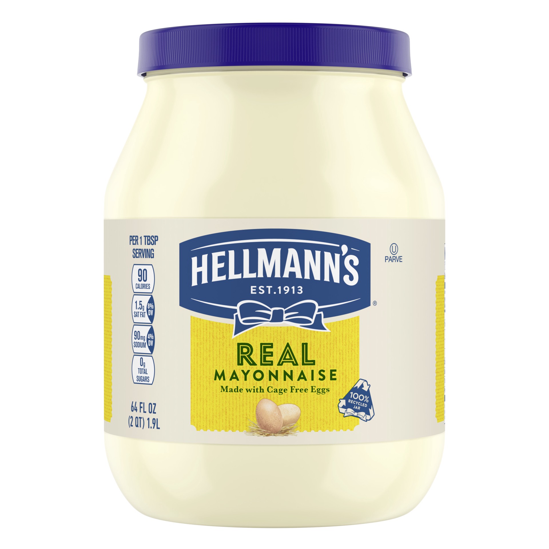 slide 1 of 4, Hellmann's Hellmanns Real Mayonnaise, 64 fl oz