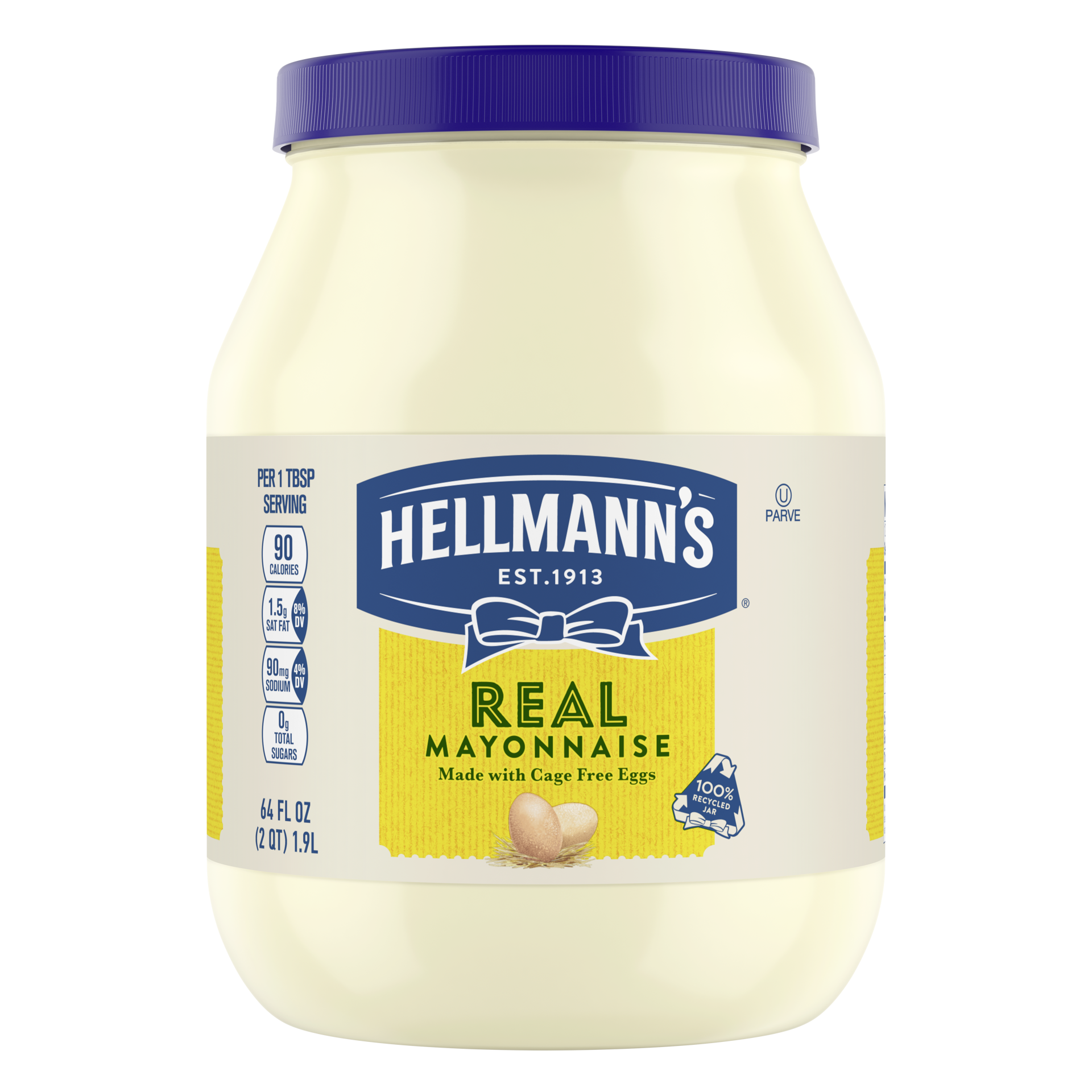 slide 4 of 4, Hellmann's Hellmanns Real Mayonnaise, 64 fl oz