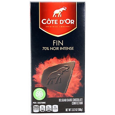 slide 1 of 1, Côte d'Or Cote D'or Noir 70% Cacao, 3.52 oz