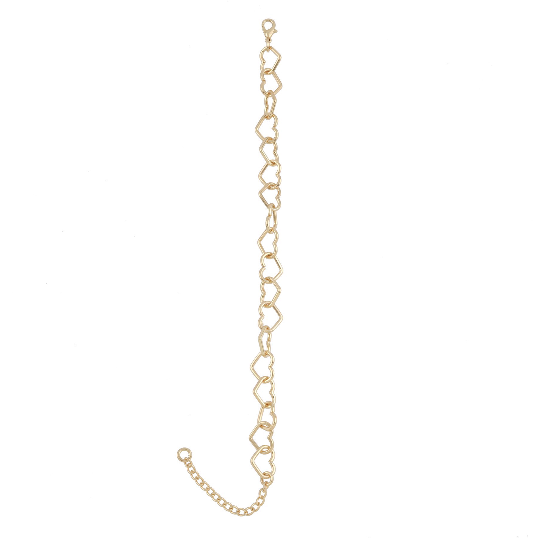 slide 2 of 3, 7.5" Gold Heart Charm Bracelet By Bead Landing, 7.5 in