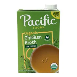 Pacific Foods Low Sodium Organic Free Range Chicken Broth, 48 oz Carton