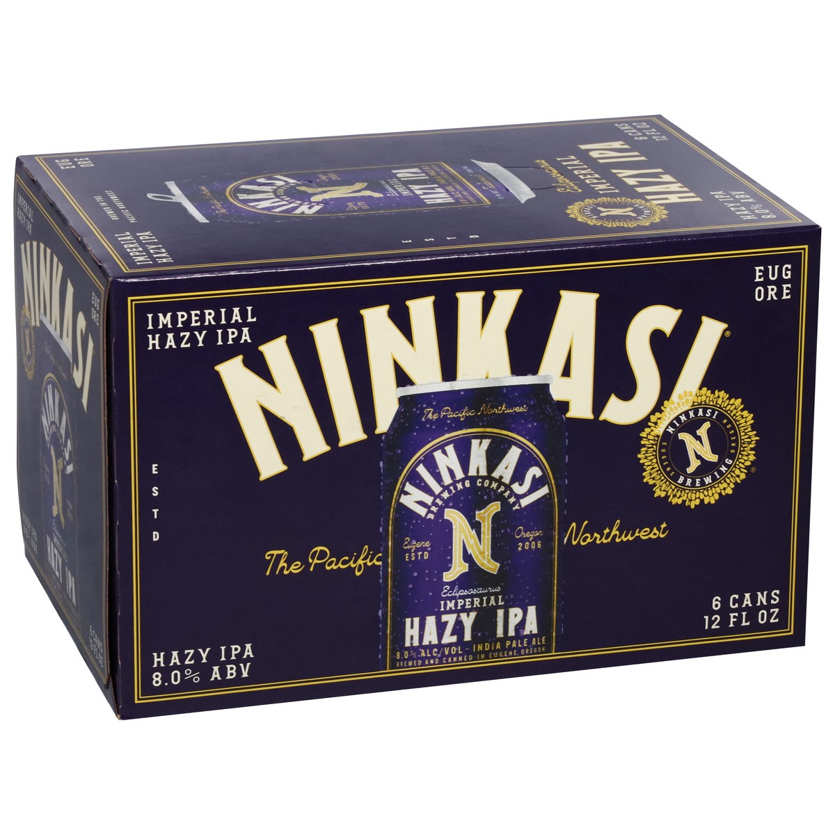 slide 3 of 10, Ninkasi Hazy IPA Imperial Eclipsosaurus Beer 6 - 12 fl oz Cans, 6 ct