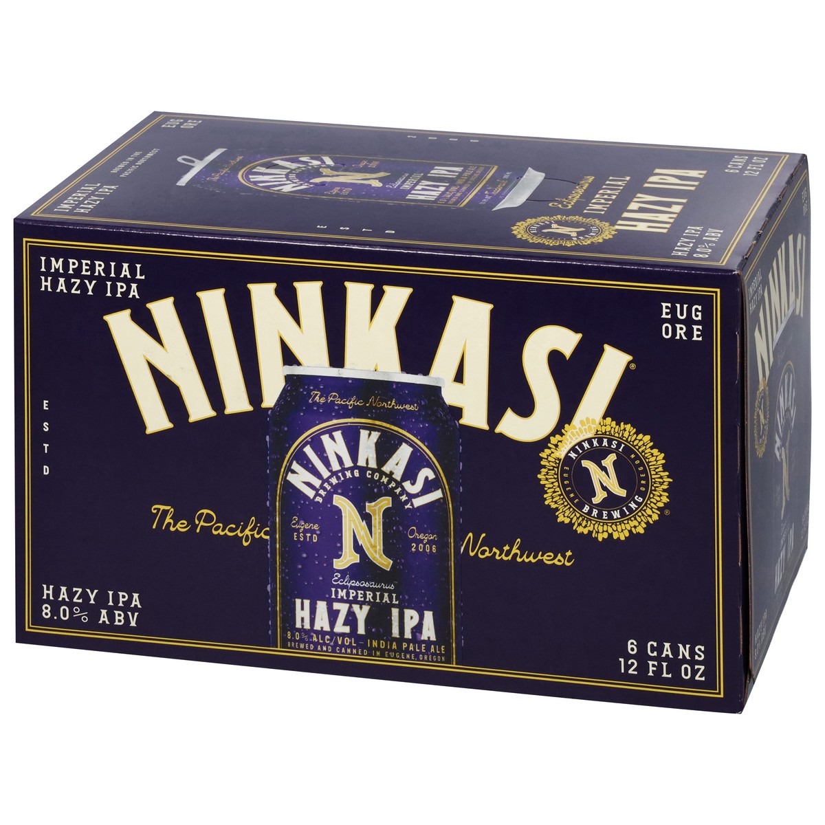 slide 2 of 10, Ninkasi Hazy IPA Imperial Eclipsosaurus Beer 6 - 12 fl oz Cans, 6 ct