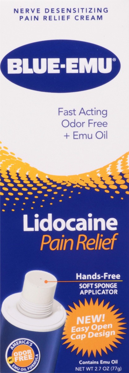 slide 4 of 12, Blue-Emu Lidocaine Pain Relief Cream 2.7 oz, 2.7 oz