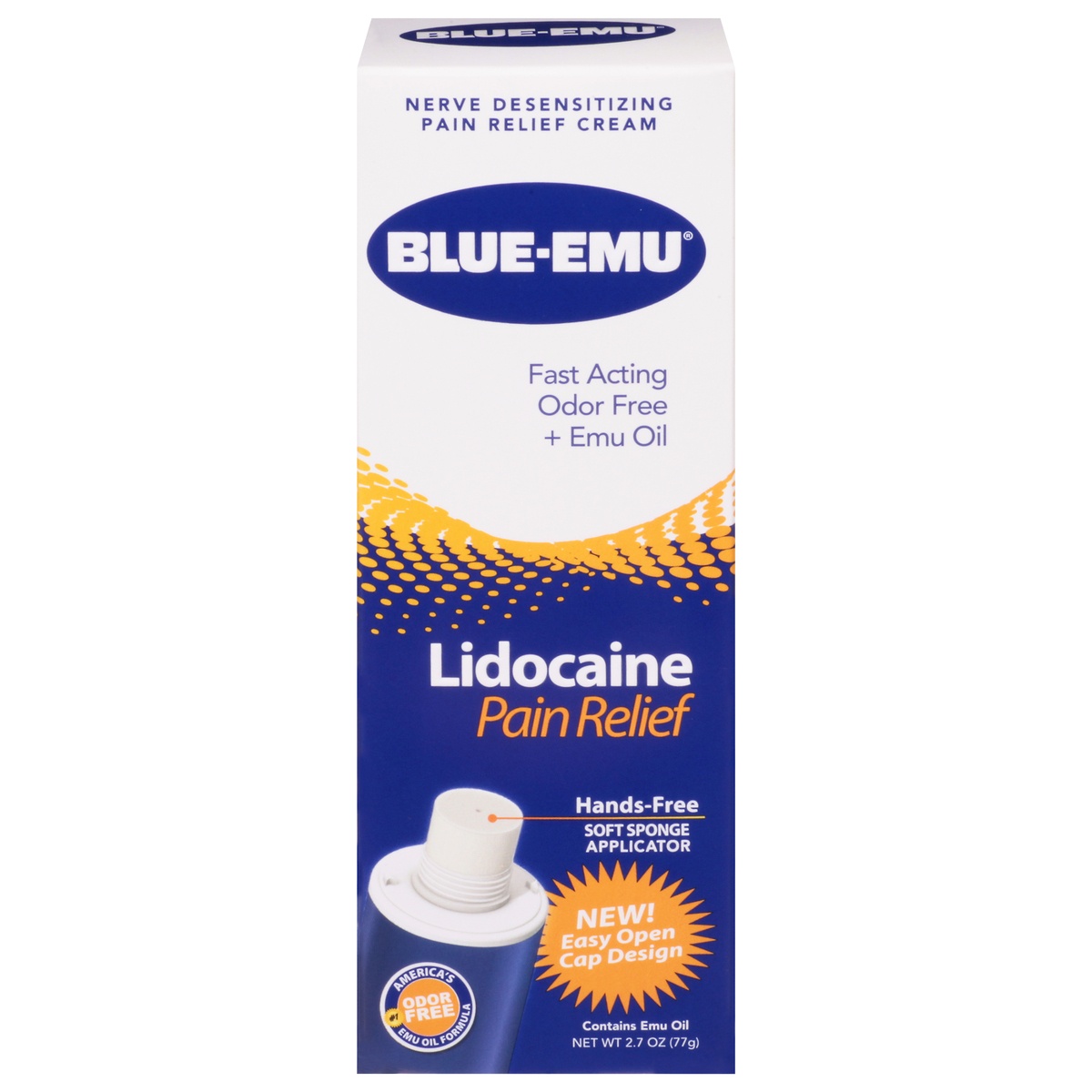 slide 1 of 7, Blue-Emu Lidocaine Pain Relief Cream 2.7 oz, 2.7 oz