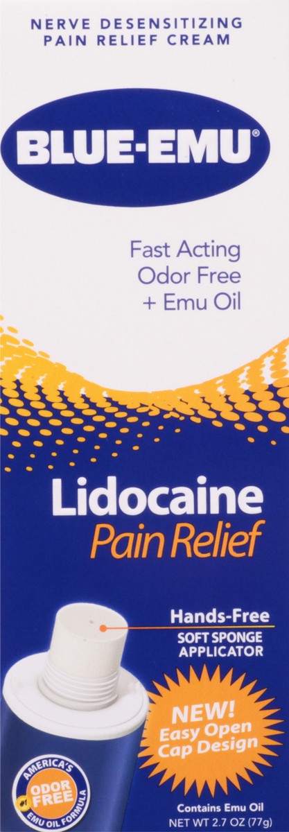 slide 1 of 12, Blue-Emu Lidocaine Pain Relief Cream 2.7 oz, 2.7 oz