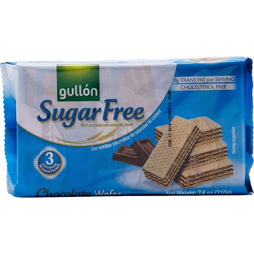 slide 1 of 1, Gullón Sugar Free Chocolate Wafer, 7.41 oz