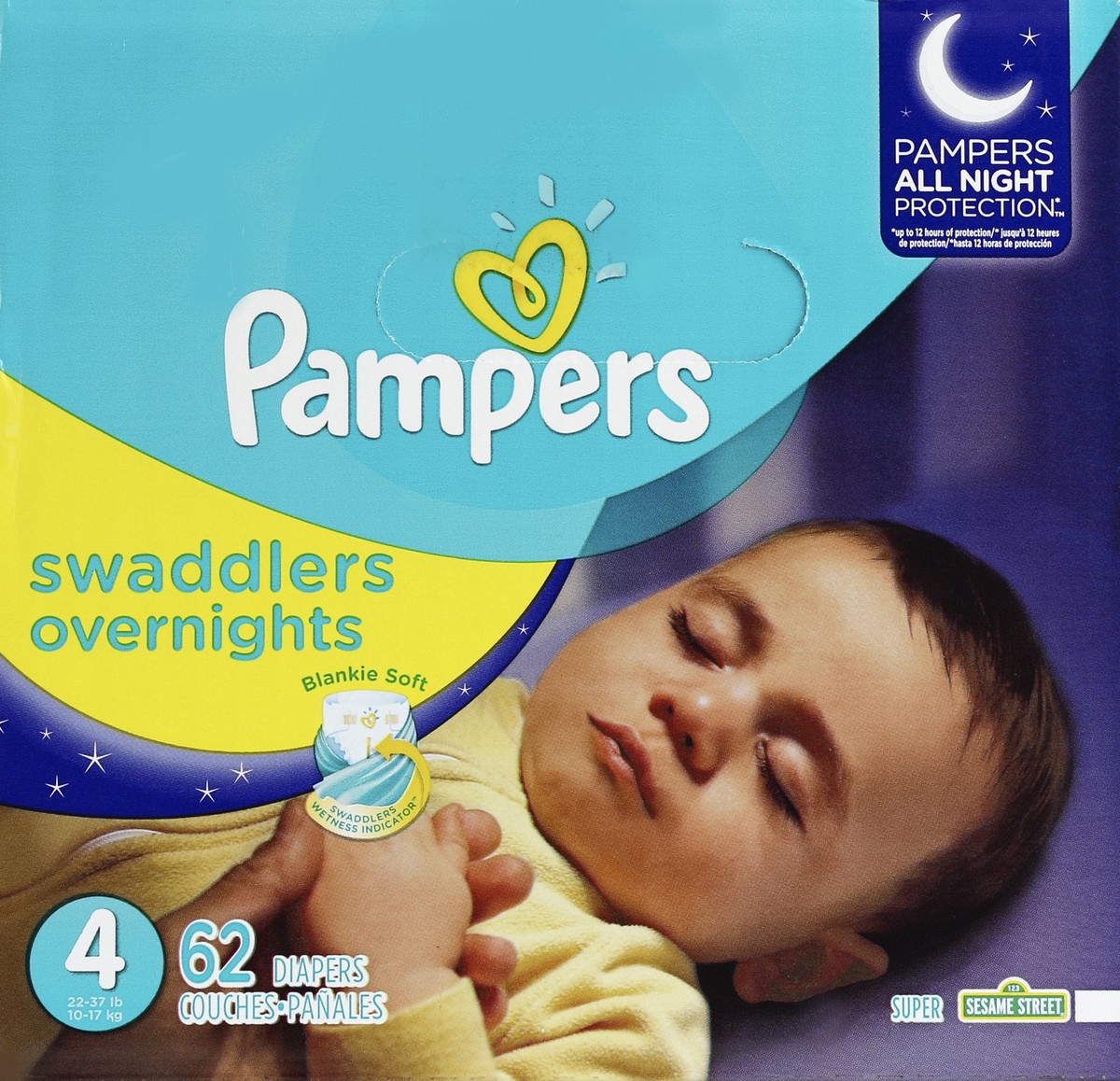 slide 3 of 5, Pampers Diapers 62 ea, 62 ct