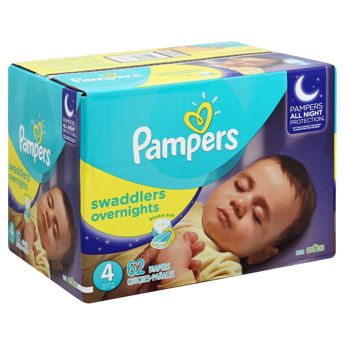 slide 5 of 5, Pampers Diapers 62 ea, 62 ct