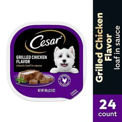 Cesar Classic Loaf In Sauce Grilled Chicken Flavor Soft Wet Dog Food - 3.5 Oz