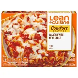 Lean Cuisine Frozen Meal Lasagna With Meat Sauce, Comfort Cravings Microwave Meal, Microwave Lasagna Dinner, Frozen Dinner for One
