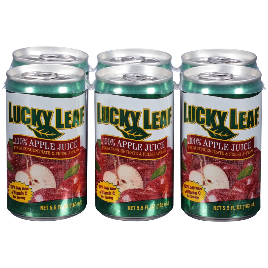 slide 1 of 8, Lucky Low Fat Apple Juice - 5.5 oz, 5.5 oz