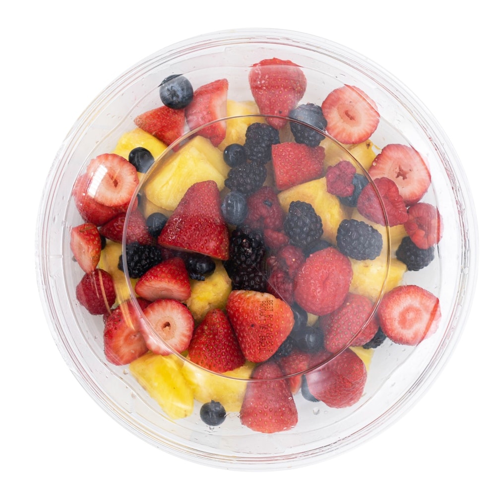 slide 1 of 1, Fresh Cut Strawberry Pineapple & Blueberry Bowl, 48 oz