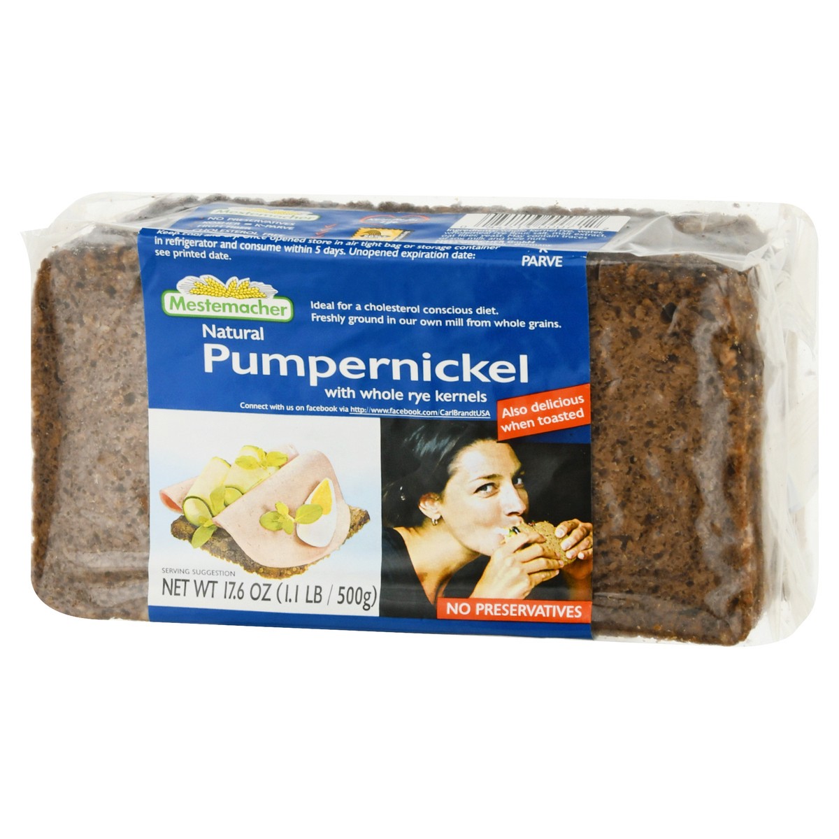 slide 3 of 9, Mestemacher Pumpernickel Bread, 17 oz