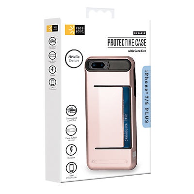 slide 1 of 1, Case Logic iPhone 7/8 Chrome Case CC Holder Rosegold, 1 ct