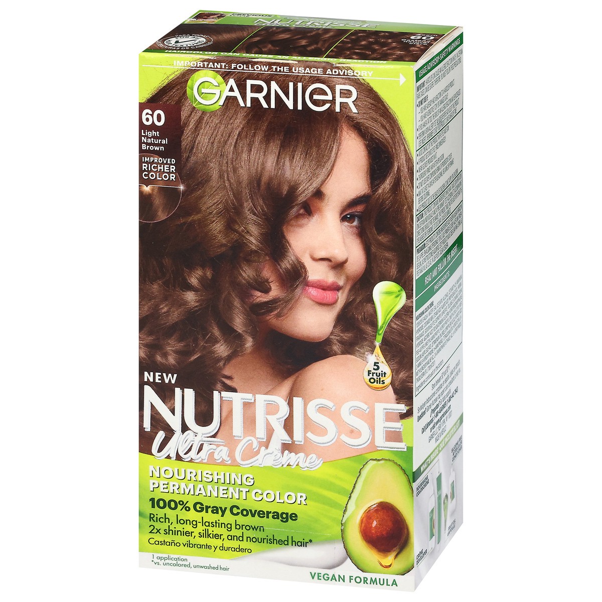 slide 3 of 11, Garnier Nourishing Permanent Hair Color Creme - 60 Light Natural Brown, 1.0 ct