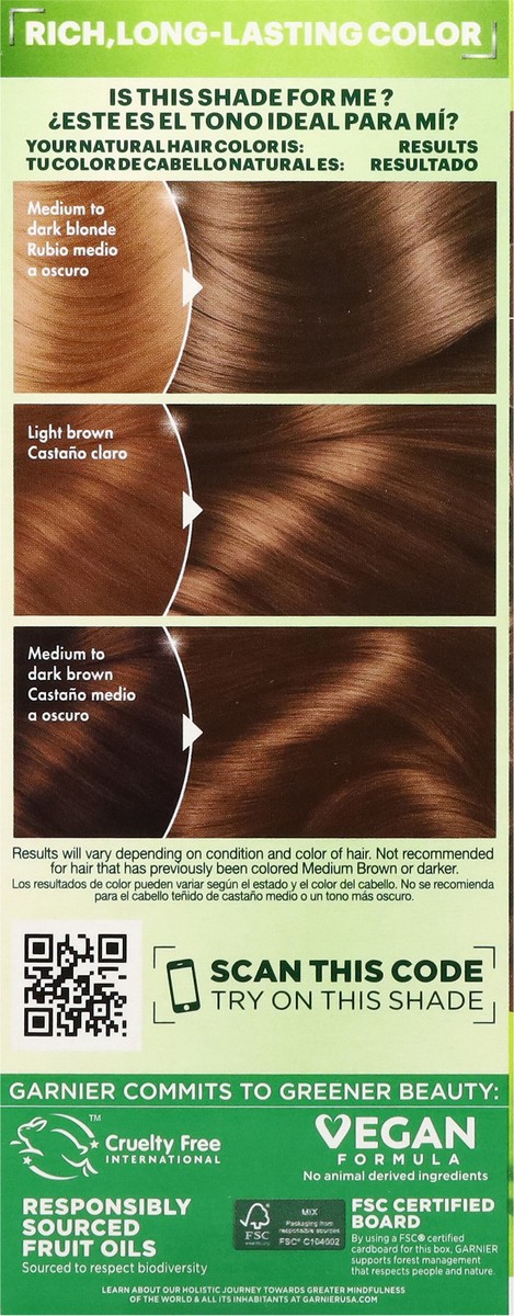 slide 6 of 11, Garnier Nourishing Permanent Hair Color Creme - 60 Light Natural Brown, 1.0 ct