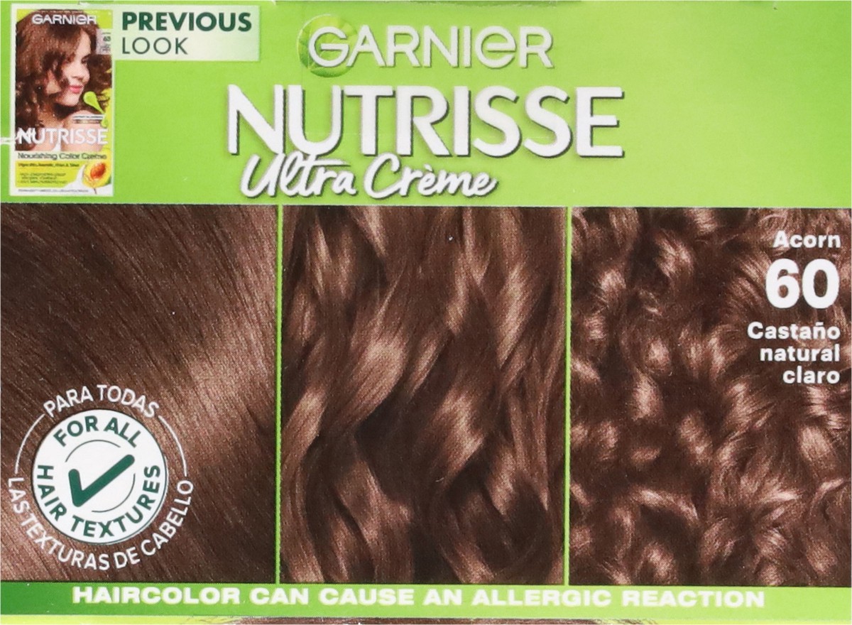 slide 7 of 11, Garnier Nourishing Permanent Hair Color Creme - 60 Light Natural Brown, 1.0 ct