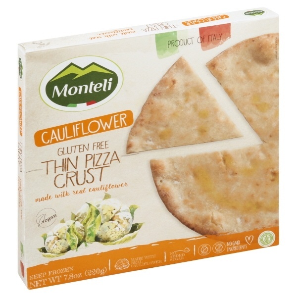 slide 1 of 1, Monteli Pizza Cauliflower Thin Crust, 7.8 oz