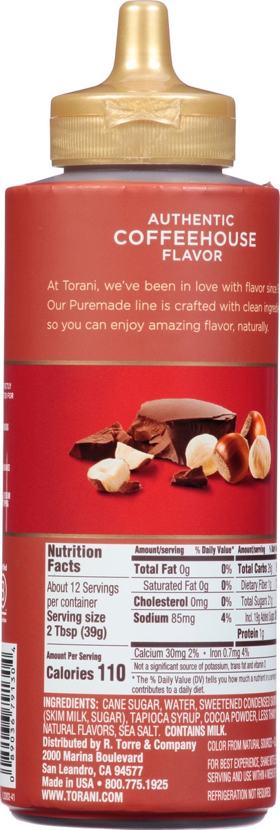 slide 9 of 13, Torani Chocolate Hazelnut Puremade Sauce - 16.5 oz, 16.5 oz