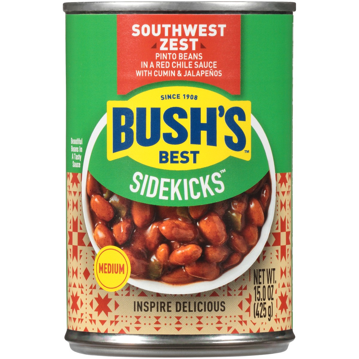 slide 4 of 7, Bush's Best Bush's Sidekicks Southwest Zest Pinto Beans 15 oz, 15 oz