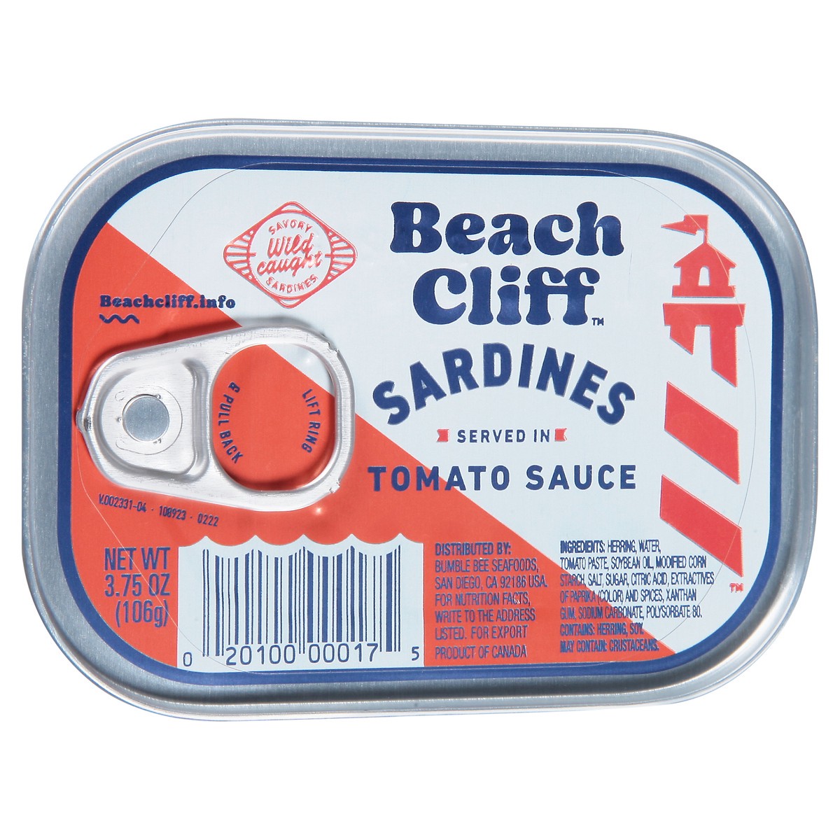 slide 2 of 9, Beach Cliff Sardines/Tomato Sauce, 3.75 oz