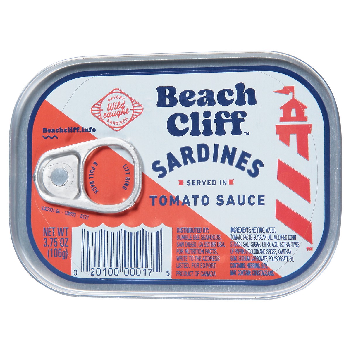 slide 3 of 9, Beach Cliff Sardines/Tomato Sauce, 3.75 oz