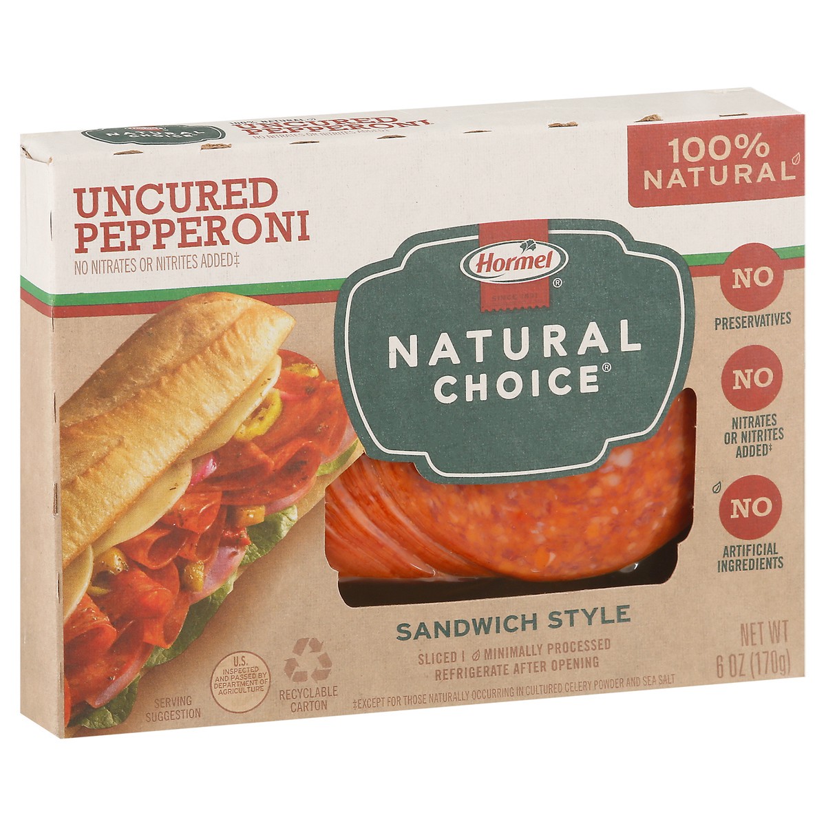 slide 11 of 13, Hormel Natural Choice Sandwich Style Sliced Pepperoni 6 oz, 6 oz