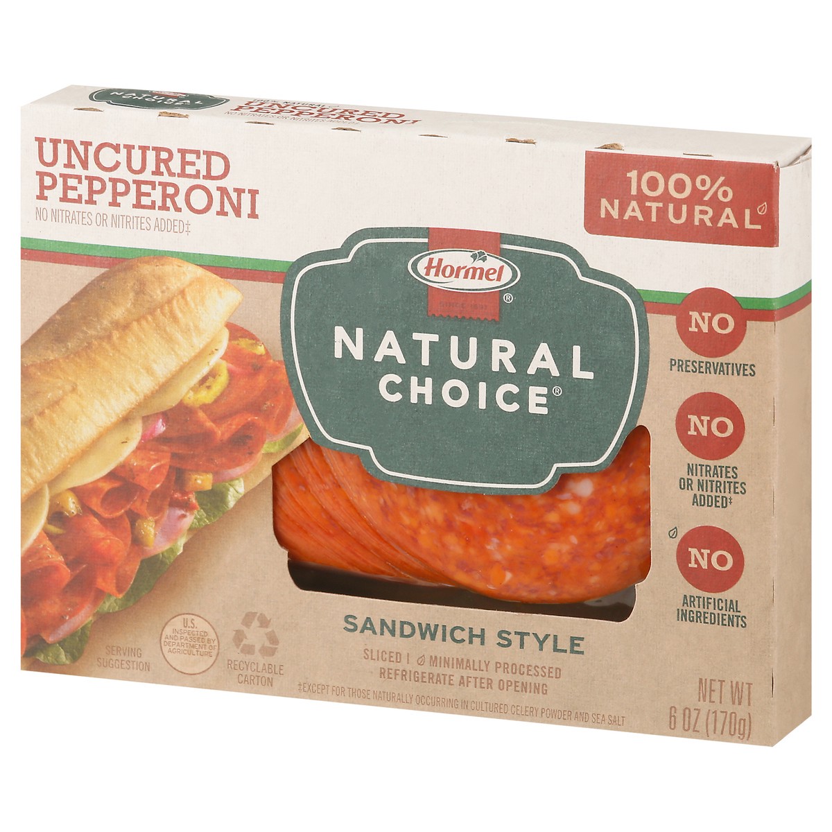 slide 12 of 13, Hormel Natural Choice Sandwich Style Sliced Pepperoni 6 oz, 6 oz