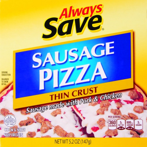 slide 1 of 1, Always Save Sausage Pizza, 5.2 oz