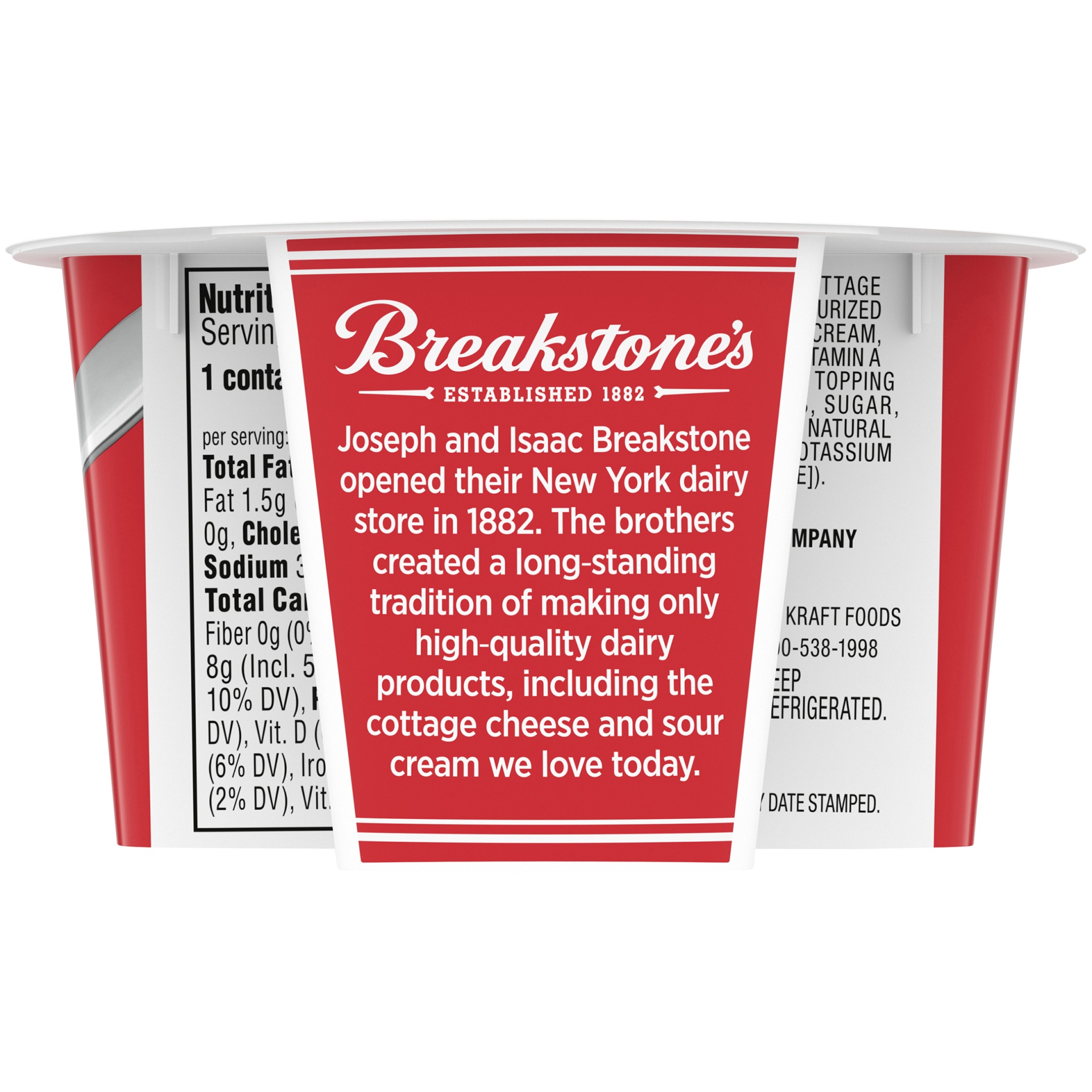 slide 4 of 6, Breakstone's Cottage Doubles Lowfat Cottage Cheese & Blueberry Topping with 2% Milkfat Cup, 4.7 oz